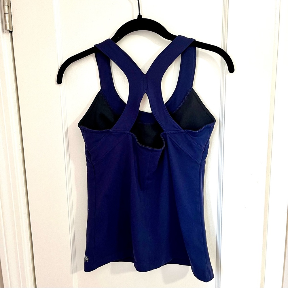 Athleta Navy Blue Racerback Tank Top - Picture 2 of 4